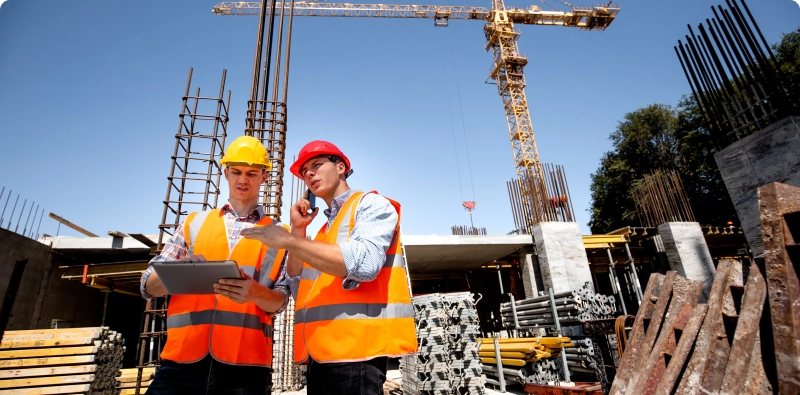 Structural Engineer And Architect Dressed in Orange Work
